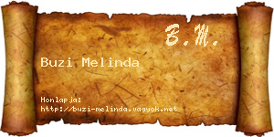 Buzi Melinda névjegykártya