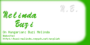 melinda buzi business card